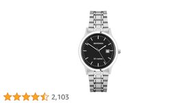 Thumbnail of Amazon - Sekonda Mens Davies Classic 42 mm Stainless Steel Silver Watch With Black Dial 3 Hand 50 m Waterproof Folding Clasp Bracelet With Date Window And Minute Track