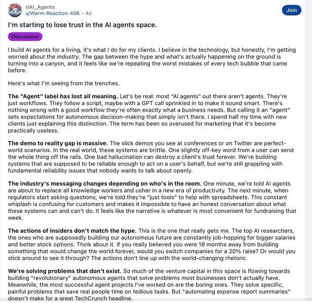 Thumbnail of AI Agents have, so far, mostly been a dud