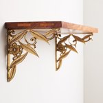 Thumbnail of Gold Metal Botanical Mix & Match Shelf Brackets 2 Pack - World Market