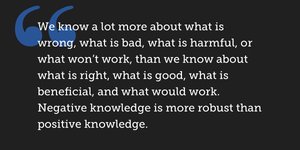 Thumbnail of We Know What Is Wrong With More Clarity Than What Is Right