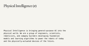 Thumbnail of Physical Intelligence (π)