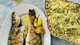 Thumbnail of Grilled Lemon, Garlic Butter, and Herbed Orzo