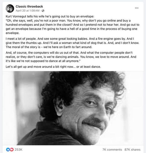 Thumbnail of Kurt Vonnegut Once Told a Story About Buying 1 Envelope at a Time?