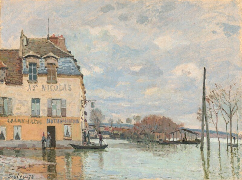 Thumbnail of Flood at Port-Marly by Alfred Sisley