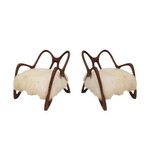 Thumbnail of Poltrone scultoree in legno, Italia, set di 2 in vendita su Pamono
