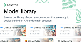 Thumbnail of Model library | Baseten