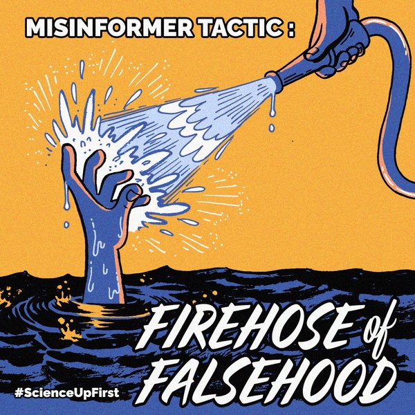 Thumbnail of Misinformer Tactic: Firehose of Falsehood | ScienceUpFirst