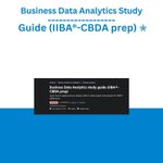 Thumbnail of Business Data Analytics Study Guide (IIBA®-CBDA prep) ✮