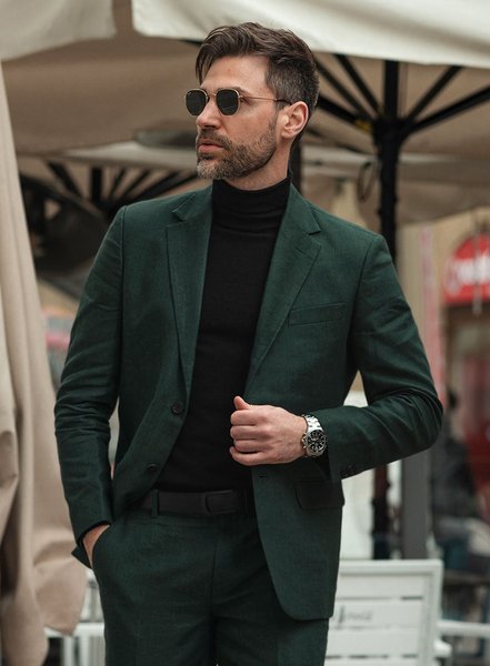 Thumbnail of StudioSuits- Martini Green Pure Linen Jacket