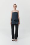 Thumbnail of Crinkle Square Neck Mini Dress - Ink