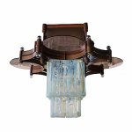 Thumbnail of Large chandelier in Mazzega glass and metal, 40s