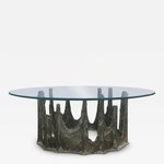 Thumbnail of Paul Evans - Paul Evans Sculpted Bronze PE 128 "Stalagmite" Coffee Table 1971 (Signed)