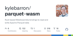 Thumbnail of GitHub - kylebarron/parquet-wasm: Rust-based WebAssembly bindings to read and write Apache Parquet data