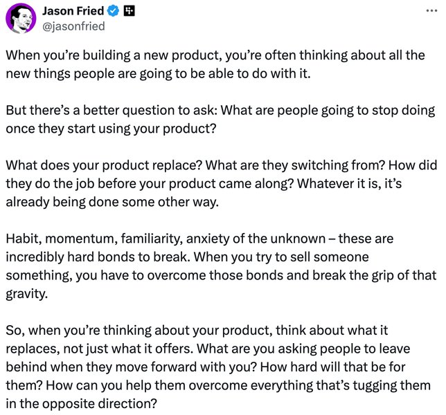 Thumbnail of ⛰️ What Does Your Product Replace?