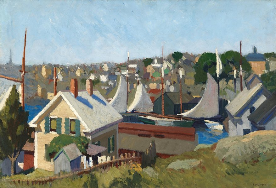 Thumbnail of File:Gloucester Harbor, by Edward Hopper.jpg - Wikipedia