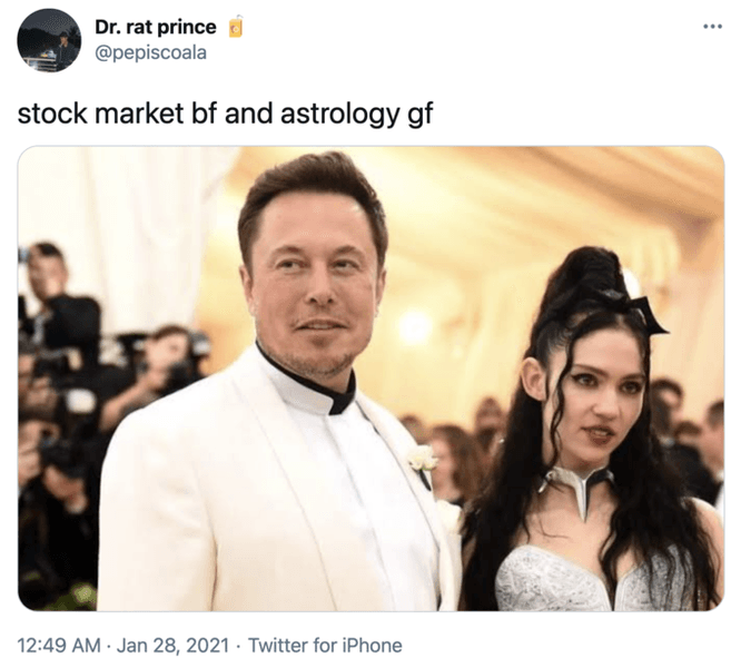 Thumbnail of stock market bf and astrology gf | Astrology Memes
