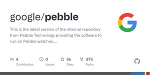 Thumbnail of GitHub - google/pebble: This is the latest version of the internal repository from Pebble Technology providing the software to run on Pebble watches. Proprietary source code has been removed from...