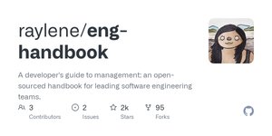 Thumbnail of GitHub - raylene/eng-handbook: A developer's guide to management: an open-sourced handbook for leading software engineering teams.