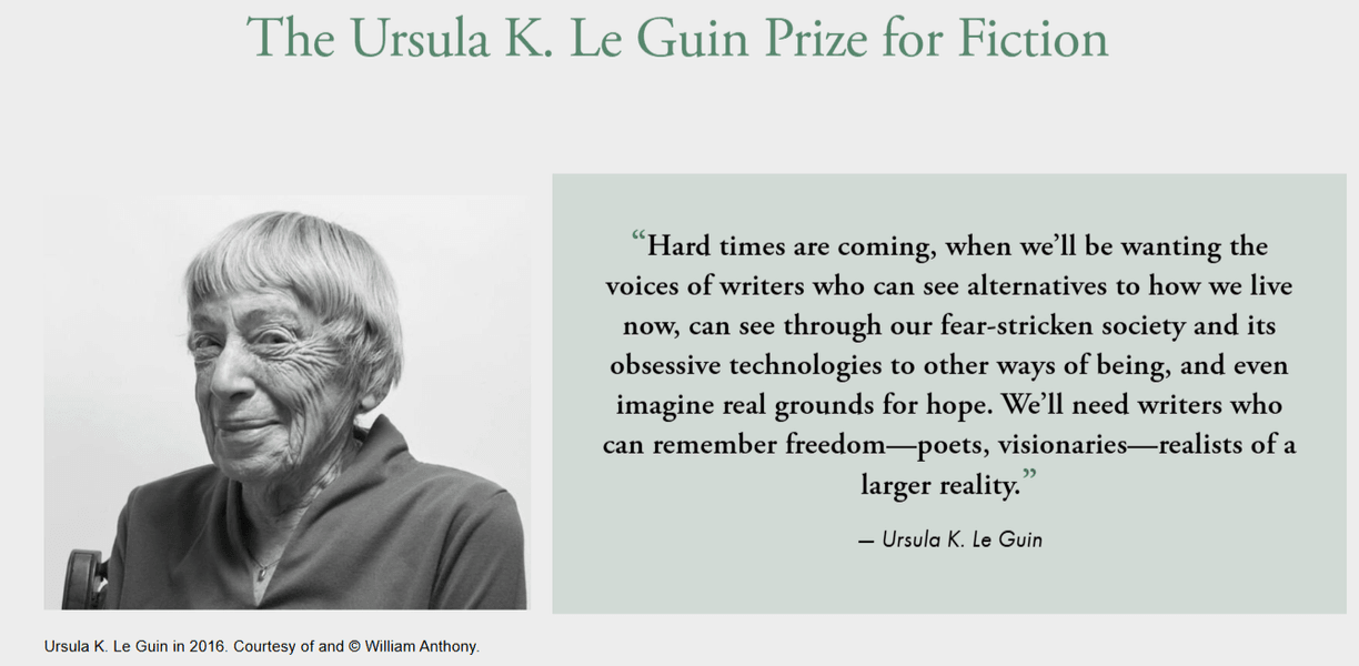 Thumbnail of Ursula K. Le Guin — The Ursula K. Le Guin Prize for Fiction