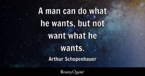 Thumbnail of Arthur Schopenhauer - A man can do what he wants, but not...