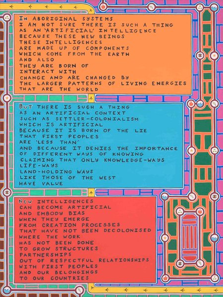 Thumbnail of Wild - in a good way - that these extraordinary posters on indigenous futurisms by Dr Ambelin Kwaymullina were commissioned by (and shown at) a School of Cybernetics (at Australian...
