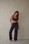 Thumbnail of True Black straight leg drawstring trousers