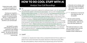 Thumbnail of How To Do Cool Stuff With AI: Analyze Your Call Recordings