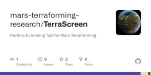 Thumbnail of GitHub - mars-terraforming-research/TerraScreen: Particle Screening Tool for Mars TerraForming