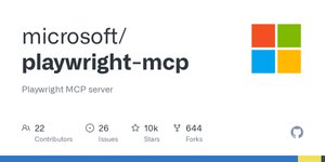 Thumbnail of GitHub - microsoft/playwright-mcp: Playwright MCP server