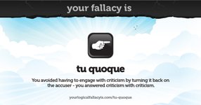 Thumbnail of Your logical fallacy is tu quoque