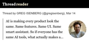 Thumbnail of Thread by @gregisenberg on Thread Reader App
