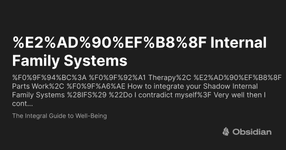 Thumbnail of Internal Family Systems - The Integral Guide to Well-Being