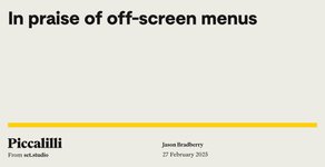 Thumbnail of In praise of off-screen menus