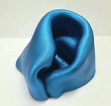 Thumbnail of Ted VanCleave - sinuosity 151 blue (pop art metallic smooth small sculpture abstract)