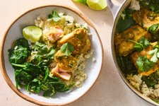 Thumbnail of One-Pot Miso-Turmeric Salmon and Coconut Rice Recipe