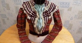 Thumbnail of All The Pretty Dresses: 1890's Colorful Brown and Aqua Bodice