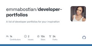 Thumbnail of GitHub - emmabostian/developer-portfolios: A list of developer portfolios for your inspiration