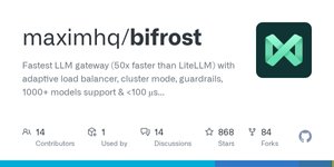 Thumbnail of GitHub - maximhq/bifrost: Fastest LLM gateway (50x faster than LiteLLM) with adaptive load balancer, cluster mode, guardrails, 1000+ models support & <100 µs overhead at 5k RPS.