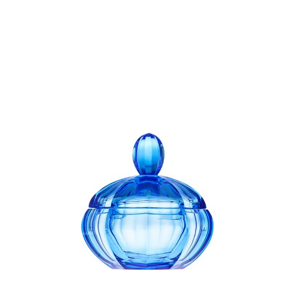 Thumbnail of Blue hand-cut Bohemian crystal Magic box by Moser