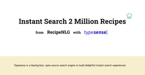 Thumbnail of Instant Search Recipes with Typesense