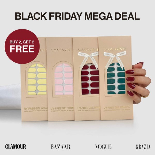 Thumbnail of UV-Free Gel Nail Wraps - Sassy Saints - Brings The Salon Home
