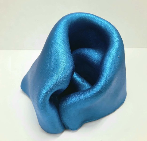 Thumbnail of Ted VanCleave - sinuosity 151 blue (pop art metallic smooth small sculpture abstract)