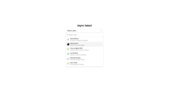 Thumbnail of Async Select built with React & Shadcn UI