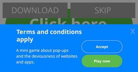 Thumbnail of Terms & Conditions Apply - A fun mini-game about pop-ups and the deviousness of websites and apps