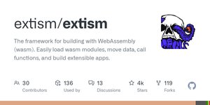Thumbnail of GitHub - extism/extism: The framework for building with WebAssembly (wasm). Easily load wasm modules, move data, call functions, and build extensible apps.