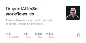 Thumbnail of GitHub - DragonJAR/n8n-workflows-es: Todos los flujos de trabajo de n8n que pude encontrar (también del sitio oficial).