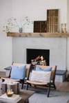 Thumbnail of Brick Fireplace Makeover using Cement & Wood Mantel