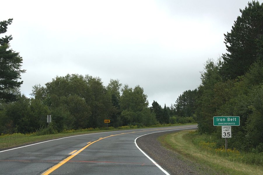 Thumbnail of File:Iron Belt Wisconsin Sign WIS77.jpg