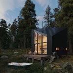 Thumbnail of 1 Bedroom Modern Cabin With Loft Plans - Download House Plans - Den