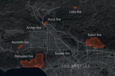 Thumbnail of Maps: Tracking Southern California Wildfires